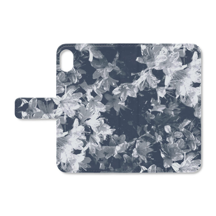 【Azalea(W)】手帳型iPhoneケース - iPhone XR - ストラップ穴 なし