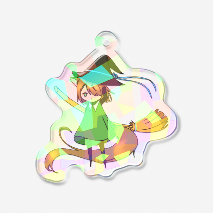 ホログラムアクリルキーホルダー - 50 × 50mm