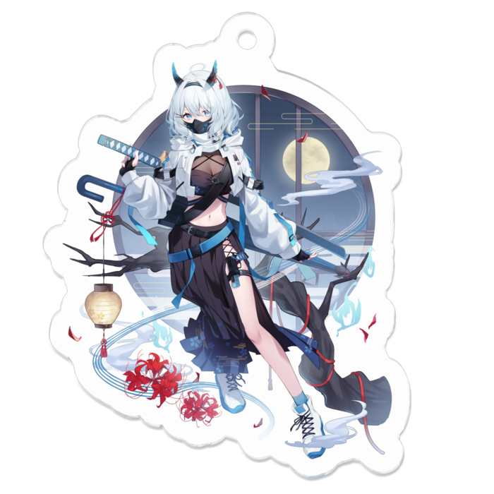 天硝路ろまん アクリルキーホルダー - 50 x 50 (mm)