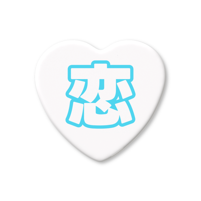 ハート缶バッジ - 57 × 52.5mm