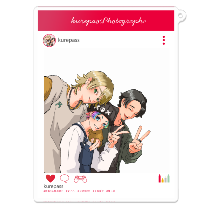 くれぱすアクリルキーホルダー - 100 x 100 (mm)