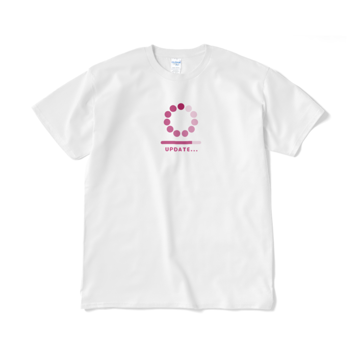 アップデート中ピンクTシャツ(短納期) - XL - ホワイト