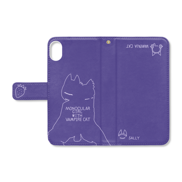 手帳型iPhoneケース - iPhone XR - ストラップ穴 あり