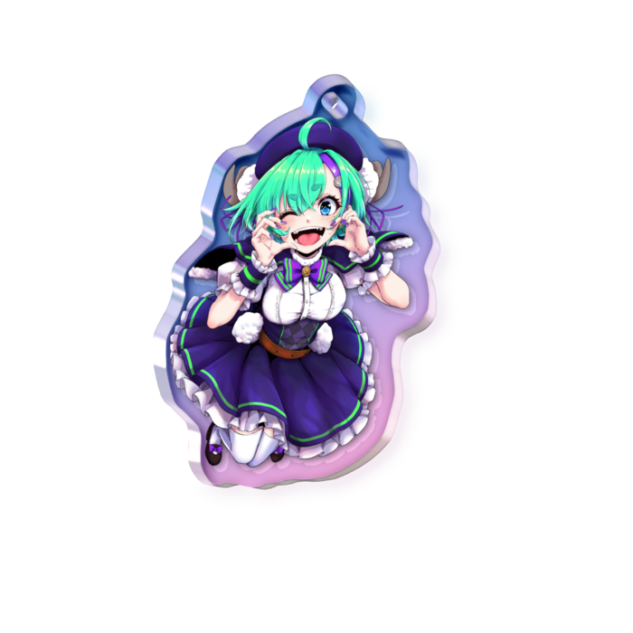 オーロラアクリルキーホルダー - 50 × 50mm