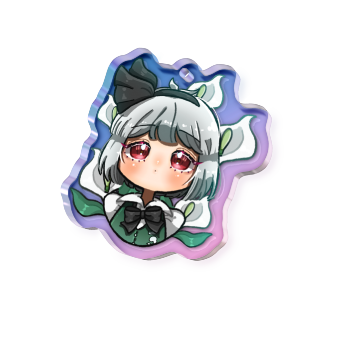 オーロラアクリルキーホルダー - 50 × 50mm