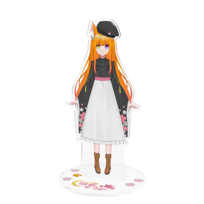 猫宮ゆうか 和軍服ワンピ アクリルフィギュア - 160x160mm