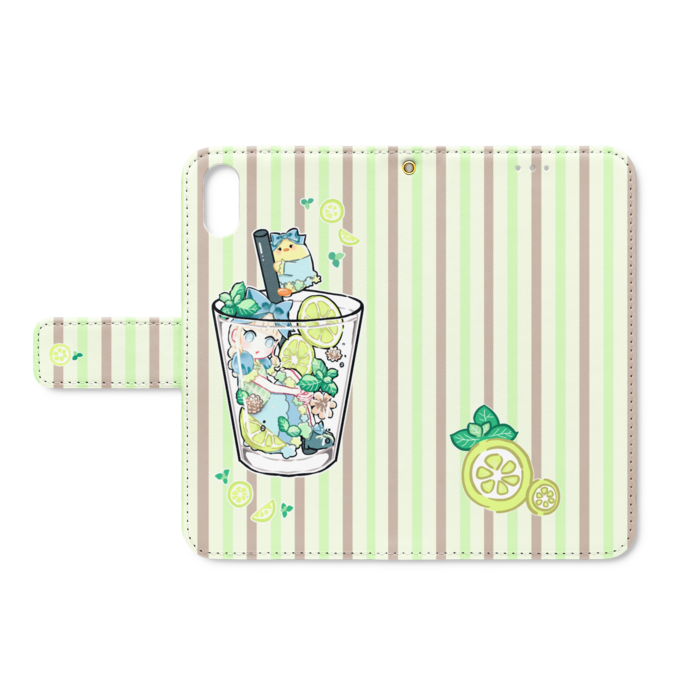 手帳型iPhoneケース - iPhone XS / X - ストラップ穴 あり
