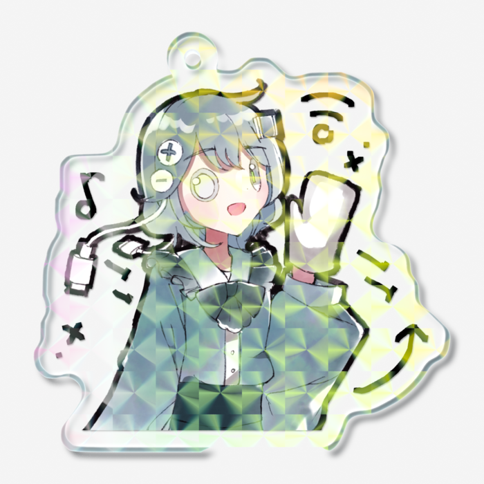ホログラムアクリルキーホルダー - 50 × 50mm