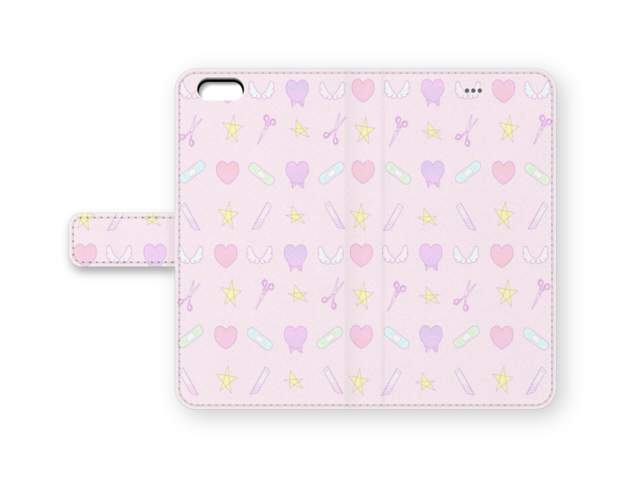 ゆめかわ 手帳型iphoneケース 愛すべき女の子たちの精神 Booth