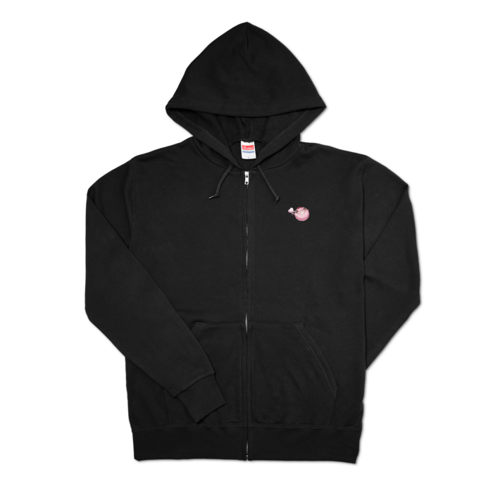 ジップパーカー - L - ブラック