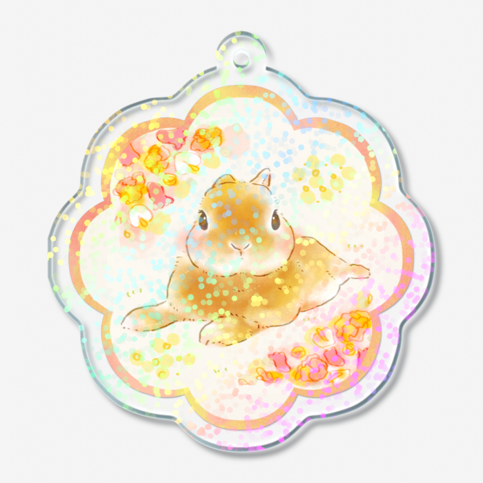 ホログラムアクリルキーホルダー - 50 × 50mm