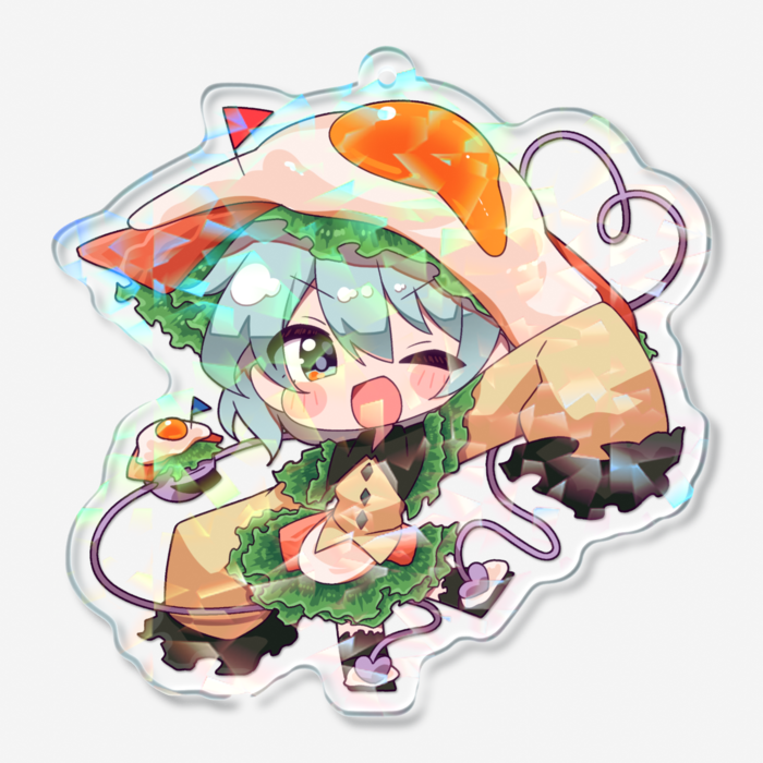 ホログラムアクリルキーホルダー - 70 × 70mm