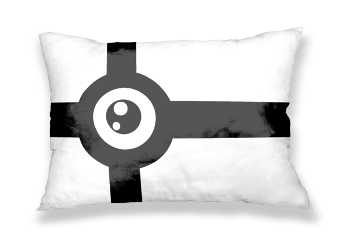 めだまクロス枕カバー(白) - 43x63cm - 片面(2)