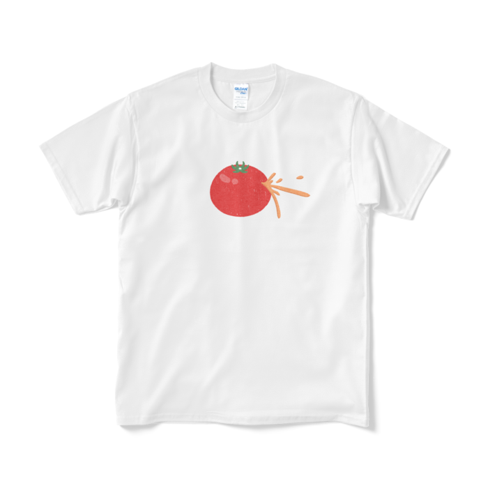 ふき出しトマト（文字なし）Tシャツ - M - ホワイト