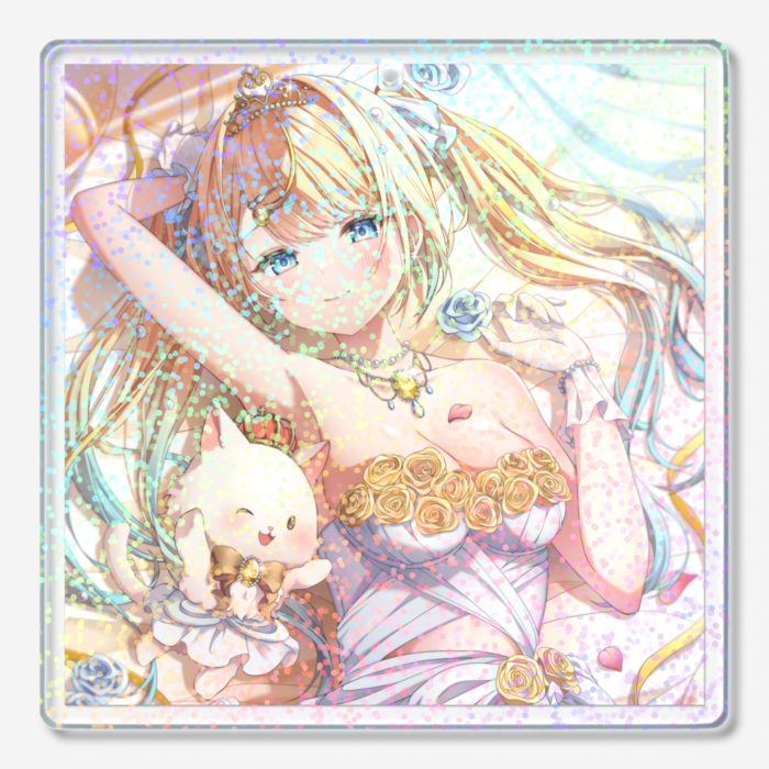 ホログラムアクリルキーホルダー - 70 × 70mm