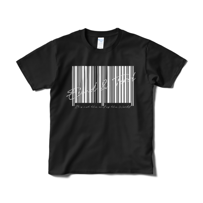 黒Tシャツ(短納期) - S - 白バーコード