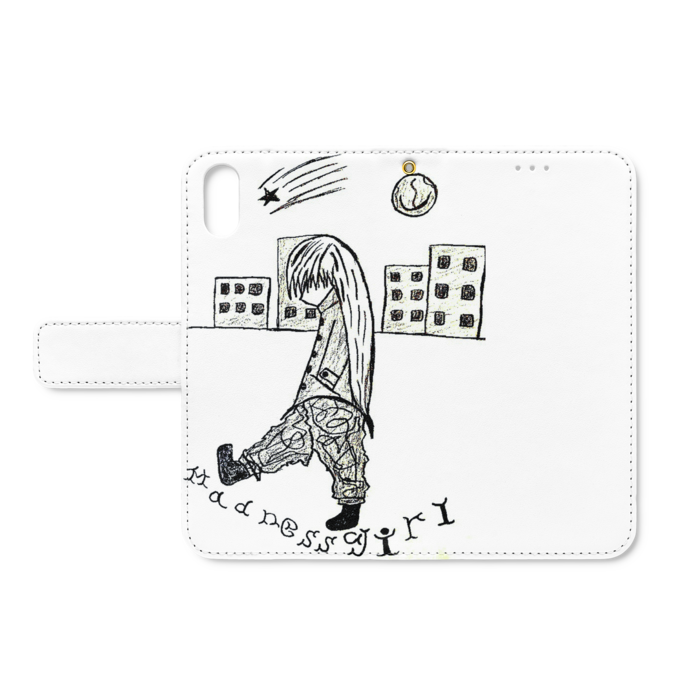 手帳型iPhoneケース - iPhone X - ストラップ穴 あり