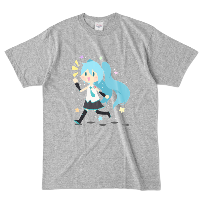 カラーTシャツ - L - 杢グレー (濃色)