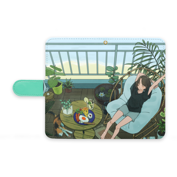 手帳型Androidケース - M - ストラップ穴 あり