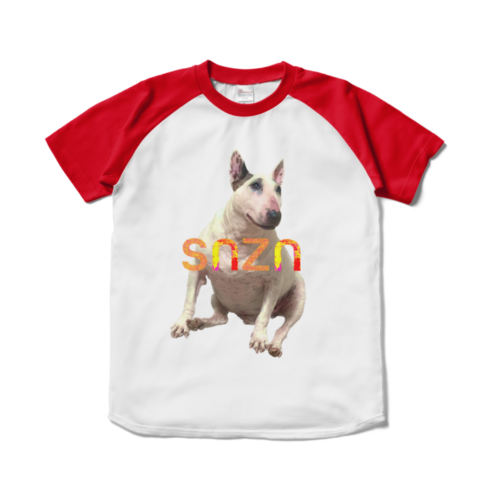 ラグランTシャツ - S - ホワイト×レッド