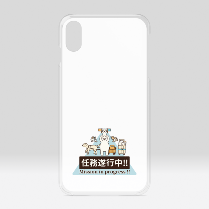 クリアiPhoneケース　白色　iPhone XSMax