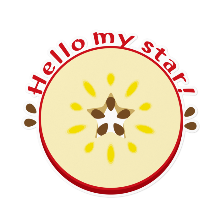 ステッカー - 160 x 160 (mm)ホワイト