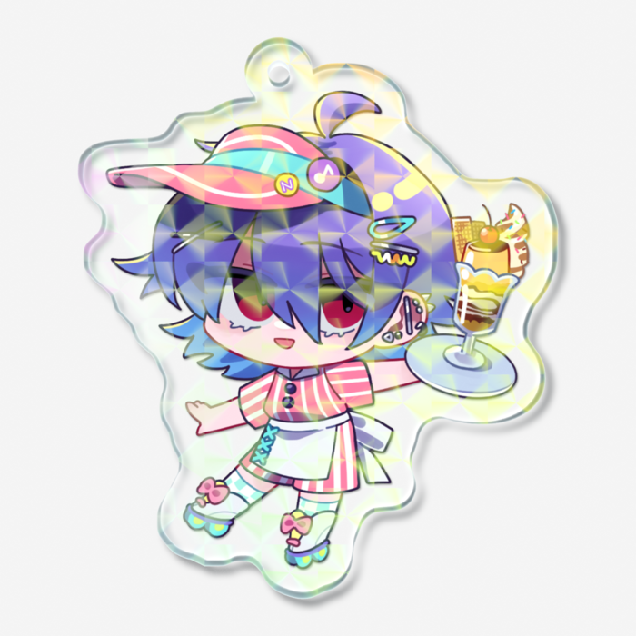 ホログラムアクリルキーホルダー - 50 × 50mm