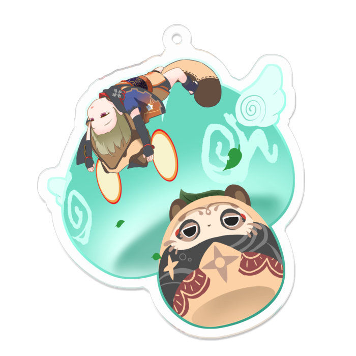 アクリルキーホルダー（コーティング） - 70 x 70 (mm)