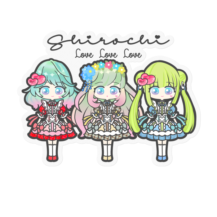 クリア　ステッカー - 100 x 100 (mm)