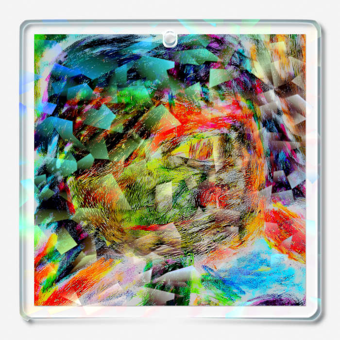 ホログラムアクリルキーホルダー - 50 × 50mm(1)