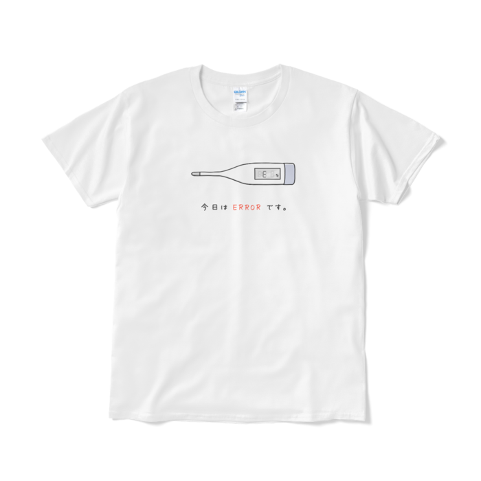 体温計・エラーTシャツ(短納期) - L - ホワイト
