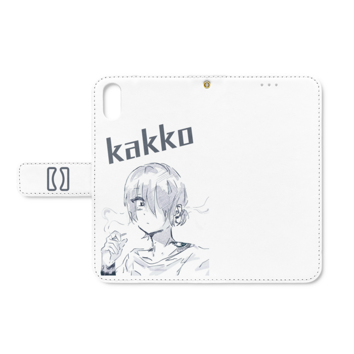 手帳型iPhoneケース - iPhone XS / X - ストラップ穴 あり