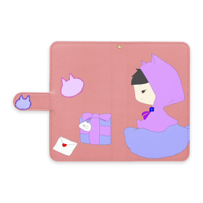 手帳型Androidケース - L - ストラップ穴 あり