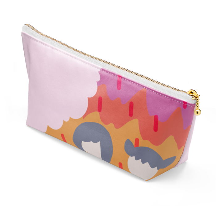 ポーチ - 長さ21.5cm / 高さ10cm - ホワイト