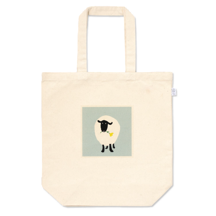 ひつじ＃１・トートバッグ - M - プリント面積小(3)