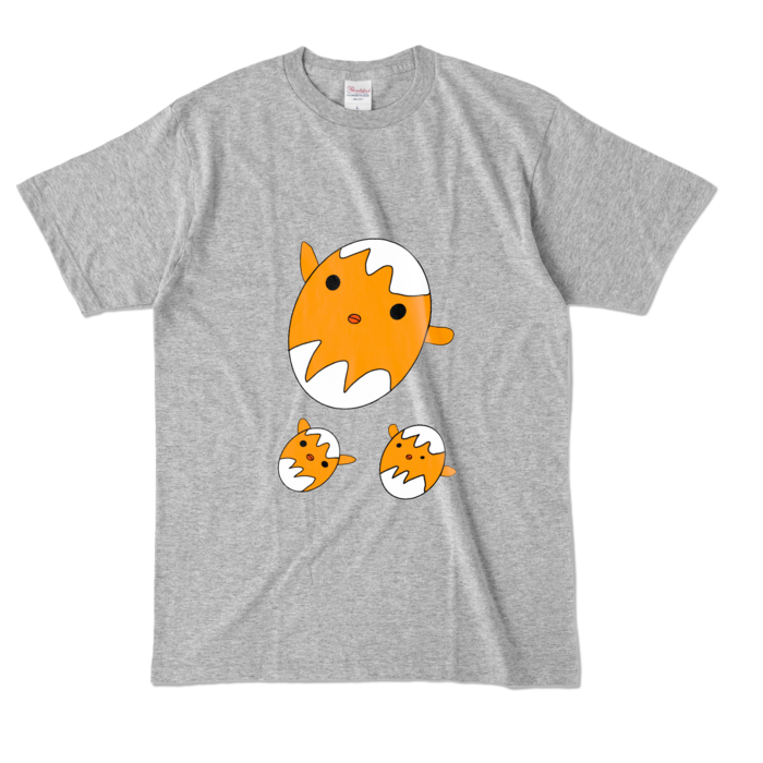 カラーTシャツ - L - 杢グレー (濃色)