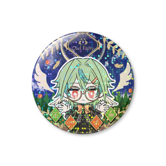 【ぺ】🦉アルシェンホログラム缶バッジ