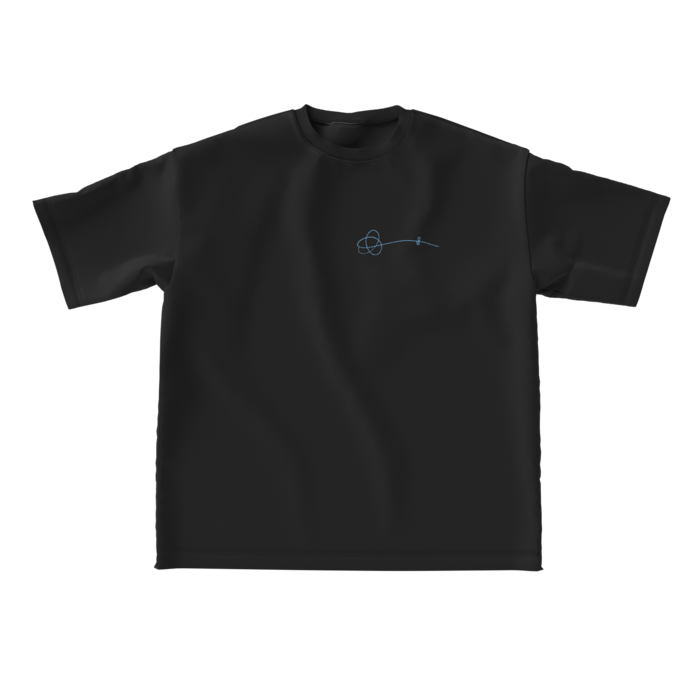 Tシャツ黒（サインロゴ空） - L - 