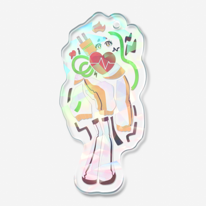 ホログラムアクリルキーホルダー - 50 × 50mm