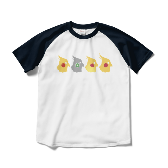 ラグランTシャツ - M - ホワイト×ネイビー