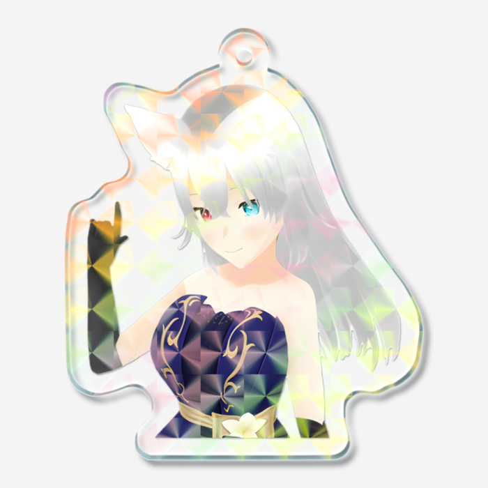 ホログラムアクリルキーホルダー - 50 × 50mm