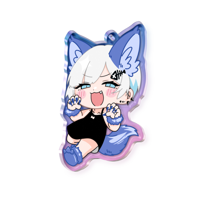 オーロラアクリルキーホルダー - 70 × 70mm