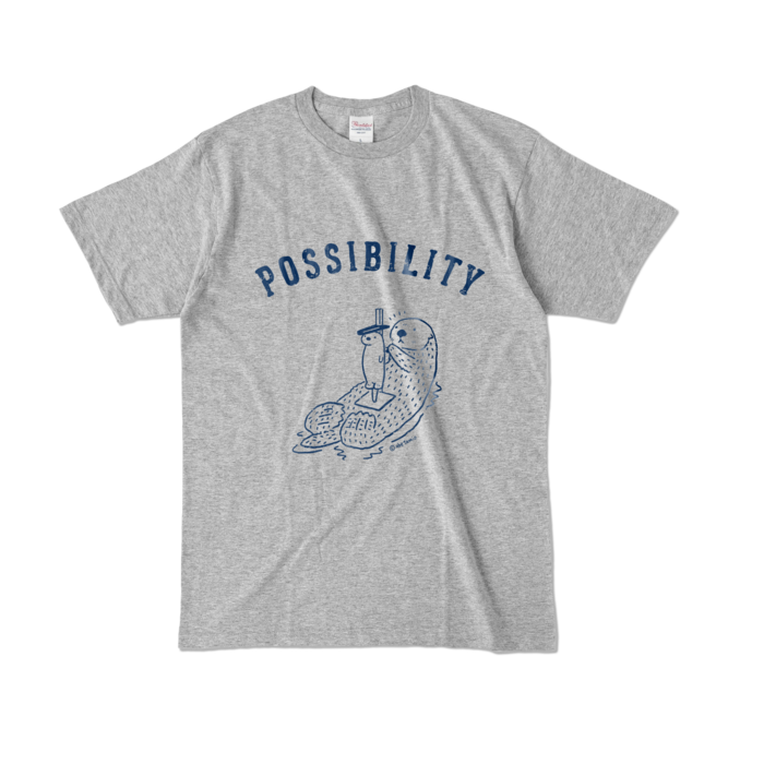 カラーTシャツ - L - 杢グレー (濃色)