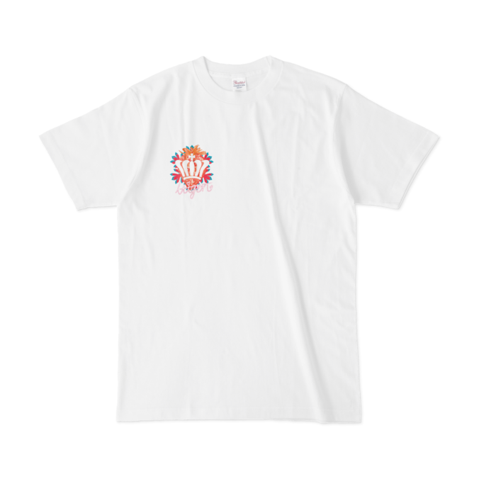 Tシャツ - L - 白(+表:ファンマ&サイン)