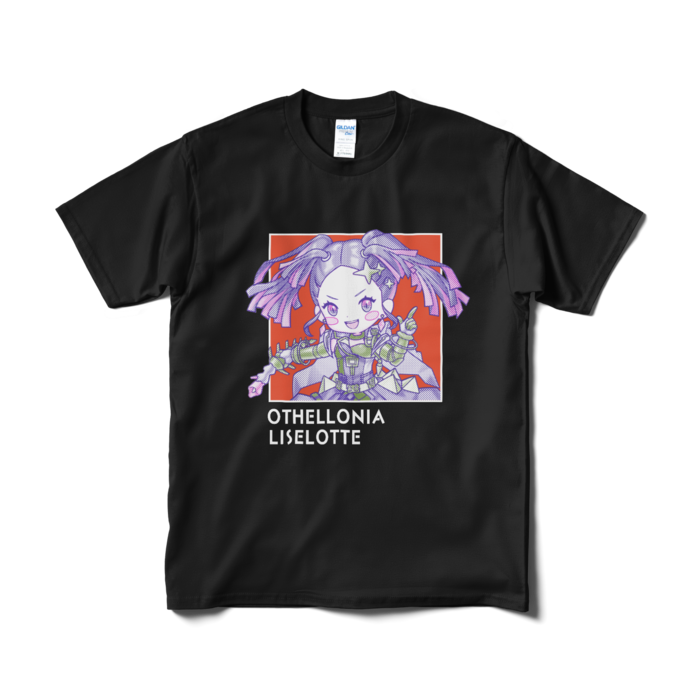 ちびキャラ「戦車リーゼロッテ」デザインTシャツ（M/ブラック）