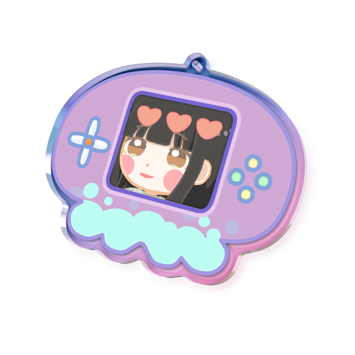 オーロラアクリルキーホルダー - 70 × 70mm