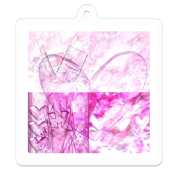 アクリルキーホルダー - 50 x 50 (mm)