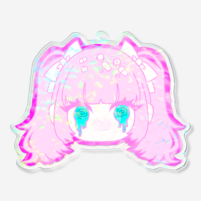ホログラムアクリルキーホルダー - 100 × 100mm