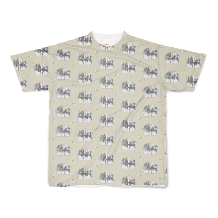 フルグラフィックTシャツB　ベージュ　S