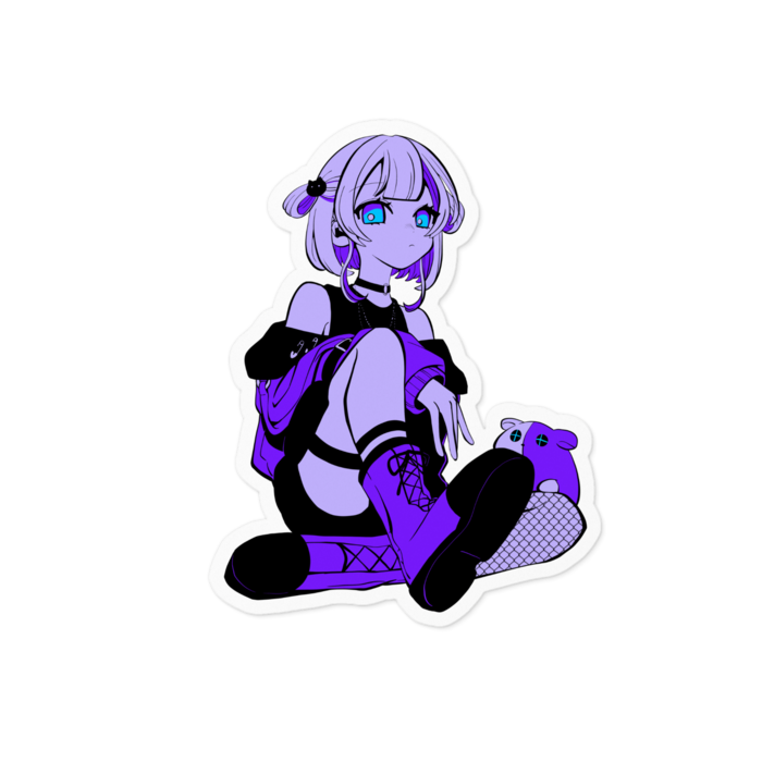 ステッカー - 100 x 100 (mm)縁ホワイト